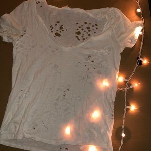 Ripped White Tee